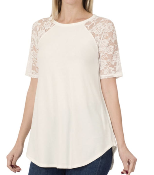 Lace Sleeve Top